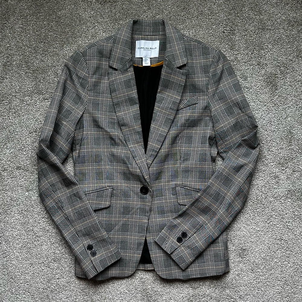 {Carolina Belle} Plaid Blazer